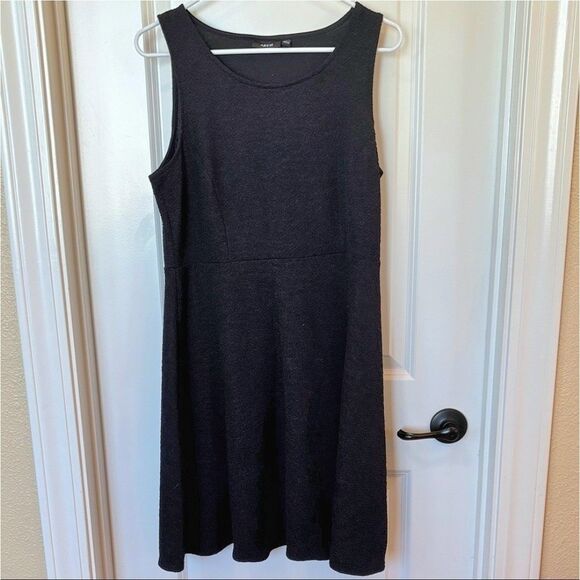 Apt 9 Black Swing Dress Womens Size L Sleeveless Casual Textured Minimalist - Picture 2 of 5
